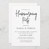 Minimalistische moderne elegante housewarming part kaart (Voorkant / Achterkant)