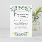 Minimalistische moderne elegante housewarming part kaart (Staand voorkant)