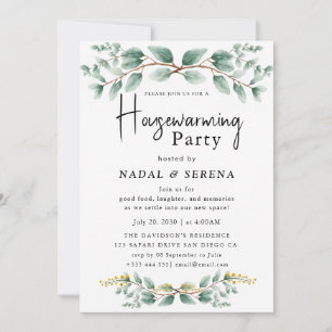 Minimalistische moderne elegante housewarming part kaart