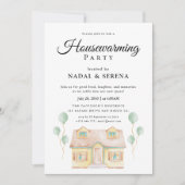 Minimalistische moderne elegante housewarming part kaart (Voorkant)