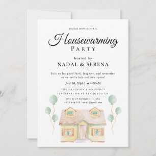 Minimalistische moderne elegante housewarming part kaart