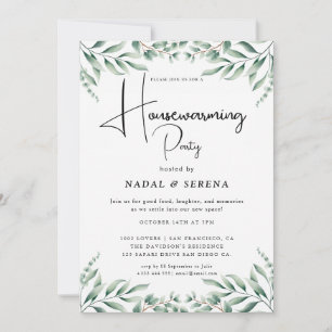 Minimalistische moderne elegante housewarming part kaart