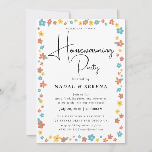 Minimalistische moderne elegante housewarming part kaart (Voorkant)