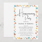 Minimalistische moderne elegante housewarming part kaart (Voorkant / Achterkant)