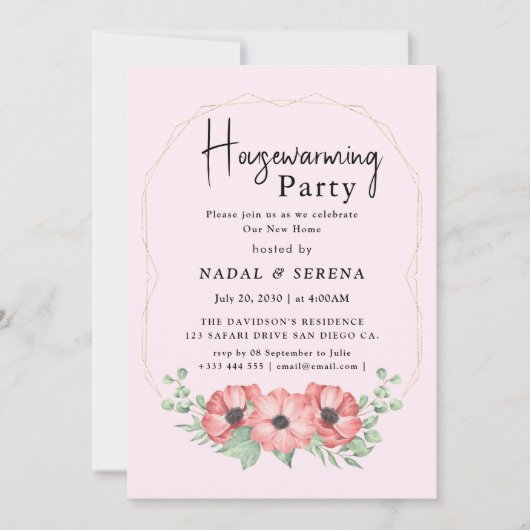 Minimalistische moderne elegante housewarming part kaart (Voorkant)