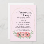 Minimalistische moderne elegante housewarming part kaart (Voorkant / Achterkant)