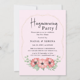 Minimalistische moderne elegante housewarming part kaart