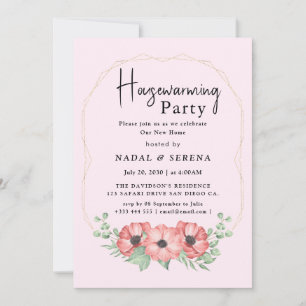 Minimalistische moderne elegante housewarming part kaart