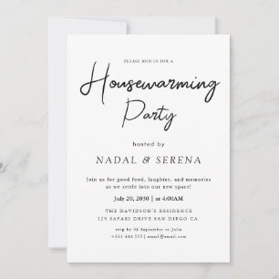 Minimalistische moderne elegante housewarming part kaart