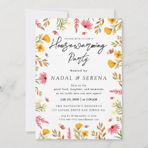 Minimalistische moderne elegante housewarming part kaart
