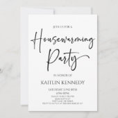 Minimalistische moderne elegante housewarming part kaart (Voorkant)
