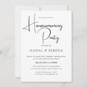 Minimalistische moderne elegante housewarming part kaart (Voorkant)