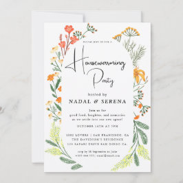 Minimalistische moderne elegante housewarming part kaart