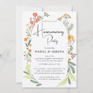 Minimalistische moderne elegante housewarming part kaart