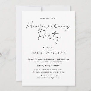 Minimalistische moderne elegante housewarming part kaart