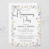 Minimalistische moderne elegante housewarming part kaart (Voorkant / Achterkant)