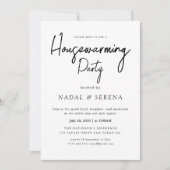 Minimalistische moderne elegante housewarming part kaart (Voorkant)