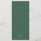 Minimalistische moderne elegante klassieke bruilof menu (Achterkant)