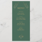 Minimalistische moderne elegante klassieke bruilof menu (Voorkant)