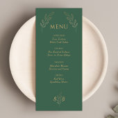 Minimalistische moderne elegante klassieke bruilof menu