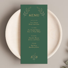 Minimalistische moderne elegante klassieke bruilof menu