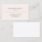 Minimalistische moderne elegante kleur Plain Trend Visitekaartje (Voorkant / Achterkant)