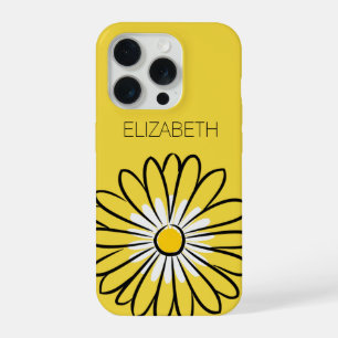 Minimalistische Moderne Elegante Madeliefjes bloem iPhone 15 Pro Case