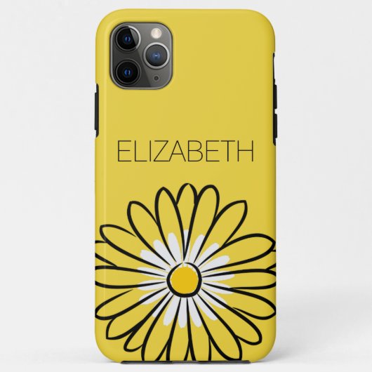 Minimalistische Moderne Elegante Madeliefjesbloem Case-Mate iPhone Case (Achterkant)