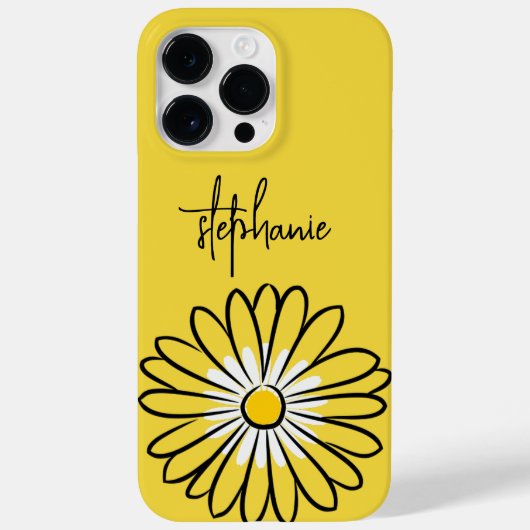 Minimalistische Moderne Elegante Madeliefjesbloem Case-Mate iPhone Case (Achterkant)