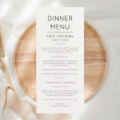 Minimalistische Moderne Elegante Menukaart
