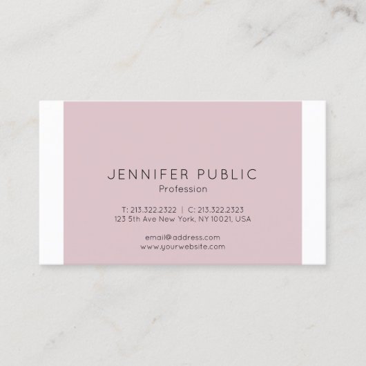 Minimalistische, moderne, elegante ontwerpprofessi visitekaartje (Voorkant)