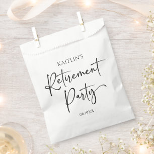 Minimalistische Moderne Elegante Pensioenfeest Bedankzakje