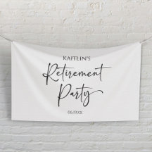 Minimalistische Moderne Elegante Pensioenfeest
