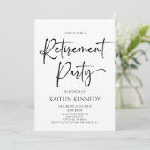 Minimalistische moderne elegante pensioenpartij kaart (Staand voorkant)