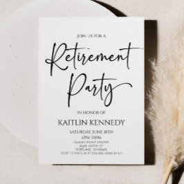 Minimalistische moderne elegante pensioenpartij kaart