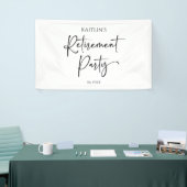 Minimalistische moderne elegante pensioenpartij spandoek (Beurs)