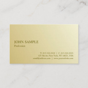 Minimalistische moderne elegante professionele gou visitekaartje