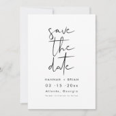 Minimalistische moderne elegante save the date uit kaart (Voorkant)