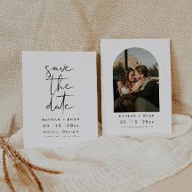 Minimalistische moderne elegante save the date uit