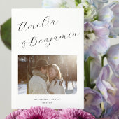 Minimalistische moderne elegante script kalligrafi save the date