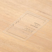 Minimalistische moderne elegante script luxe bruil acryl uitnodigingen (Laagn)