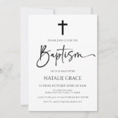 Minimalistische moderne elegante scriptdoop kaart (Voorkant)