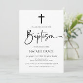 Minimalistische moderne elegante scriptdoop kaart (Staand voorkant)