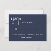 Minimalistische moderne elegante simpele RSVP kaar (Voorkant)