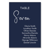 Minimalistische moderne elegante tafelnummerkaart kaart (Voorkant)