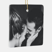 Minimalistische Moderne Elegante Volfoto Bruiloft  Keramisch Ornament (Rechts)