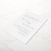 Minimalistische moderne elegante witte zilveren br folie uitnodiging (Gedraaid)