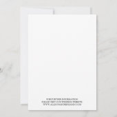 Minimalistische, moderne, elegante zwart-wit foto save the date (Achterkant)