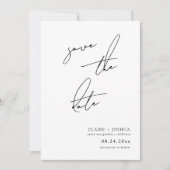 Minimalistische moderne en speelse script save-the kaart (Voorkant)