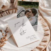 Minimalistische moderne en speelse script save-the kaart